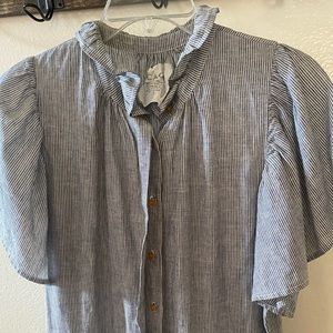 Small pinstriped overalls